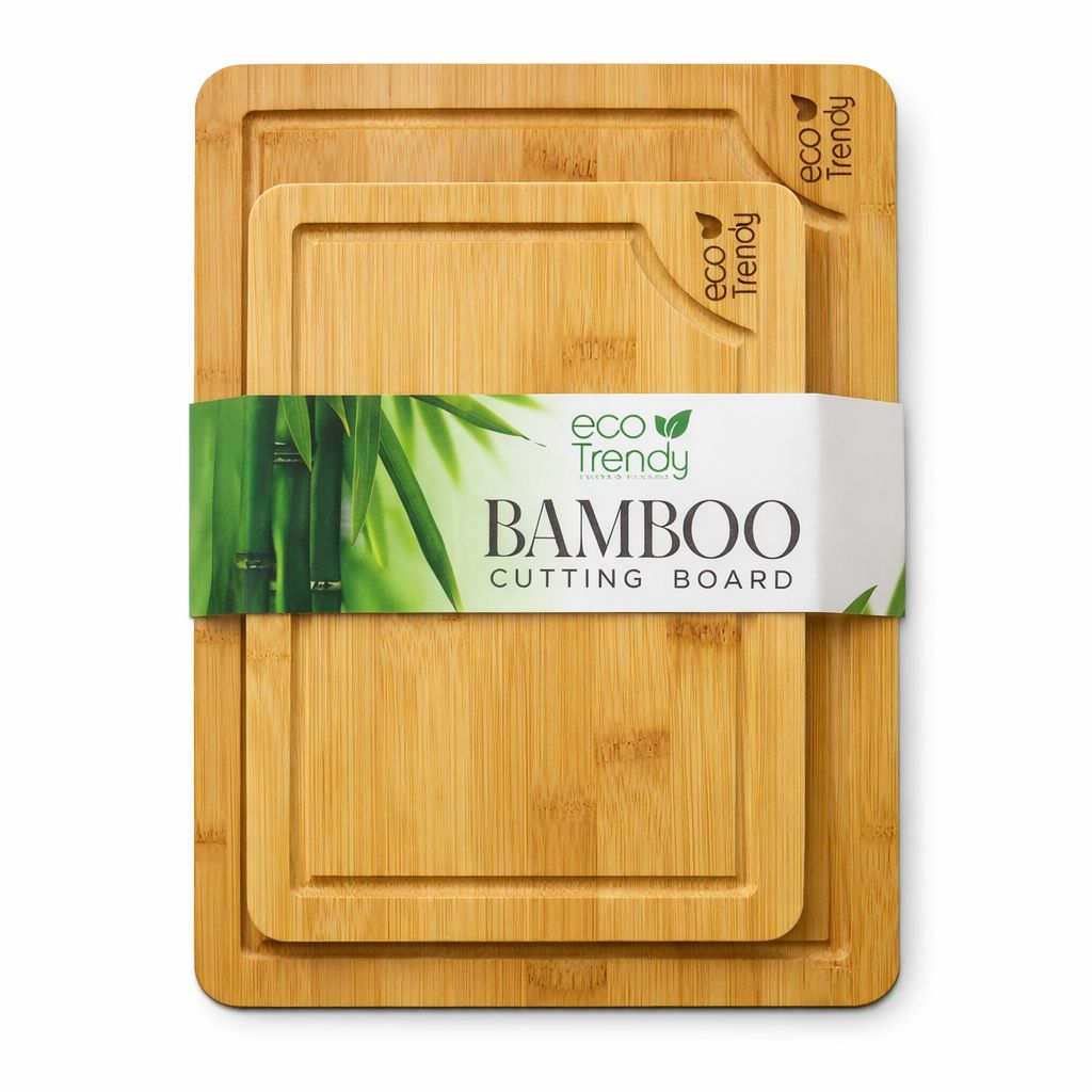Bamboo cutting board set of 2 pcs