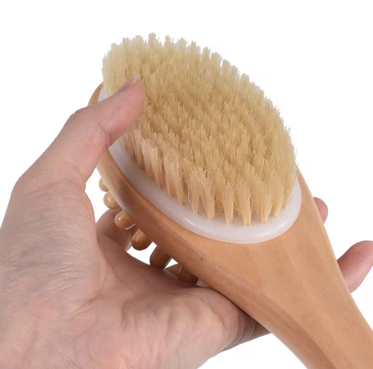 Wooden bath brush