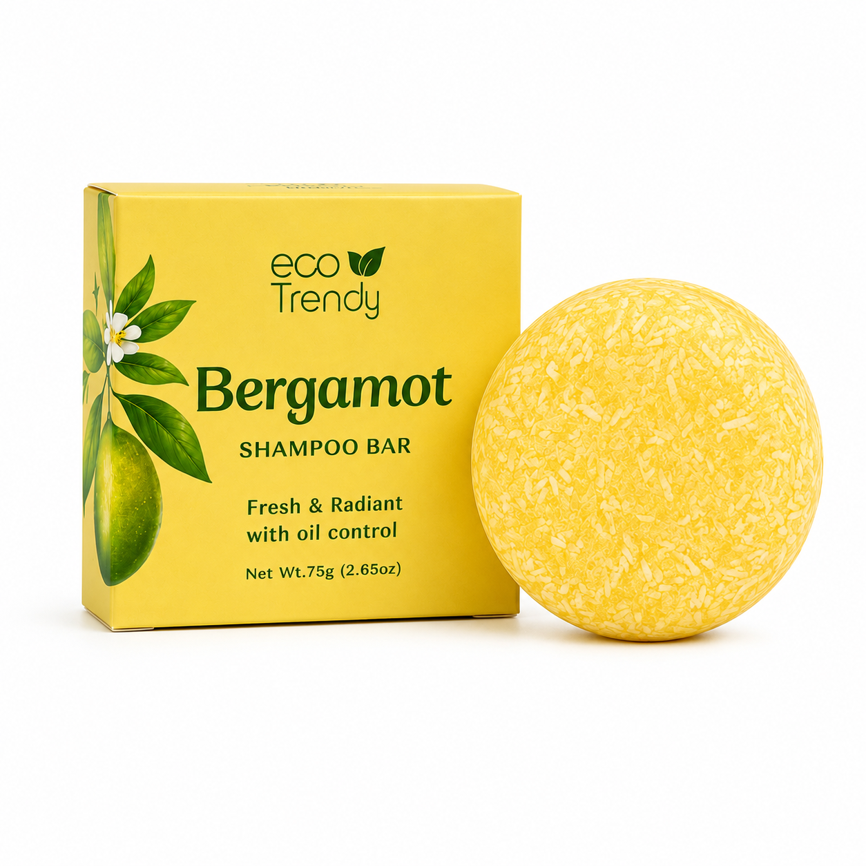 Bergamot shampoo bar (Bergamot extract + jojoba oil + Kaolin)