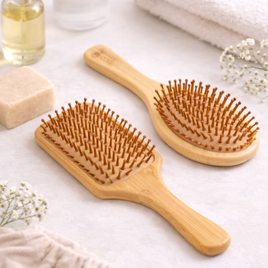 فرشاة شعر من الخيزران