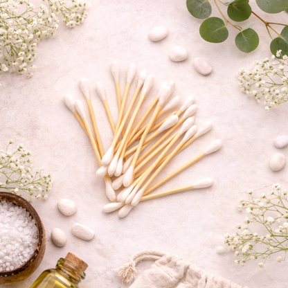 أعواد قطنية من الخيزران 200 قطعة/صندوق