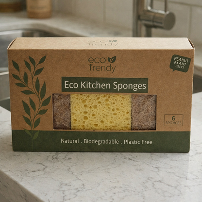 Natural kitchen sponges (mix pack of 6 pcs)