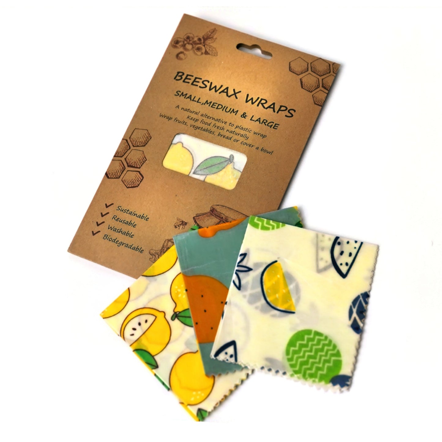 Beeswax Wraps - Set of 3 Wraps