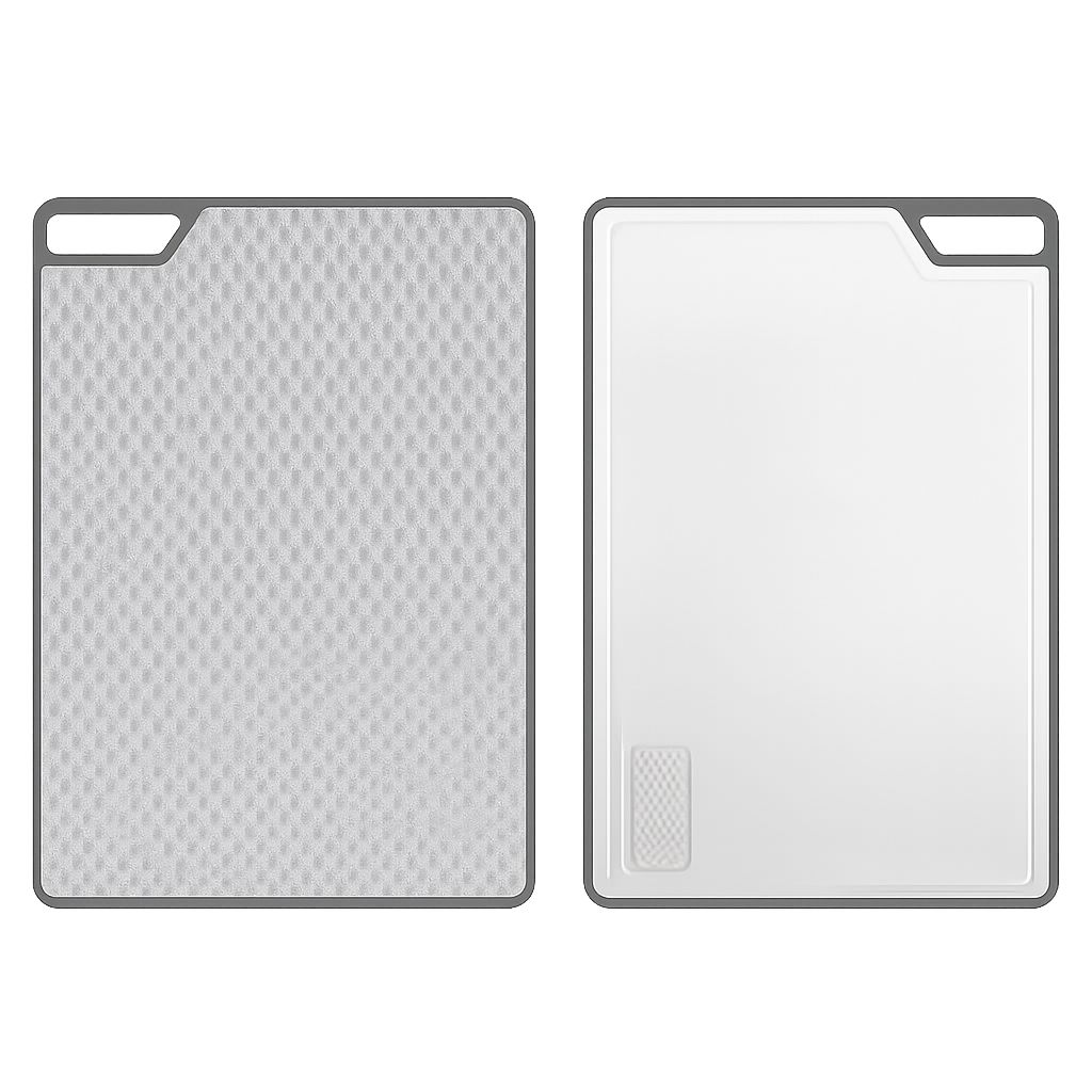 Stainless Steel & Wheat Fiber Cutting Board – Dual-Sided Design
