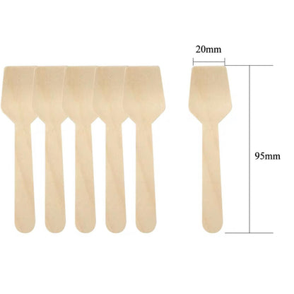 Wooden Shovel-Shaped Dessert Spoons 100 pcs/ pack