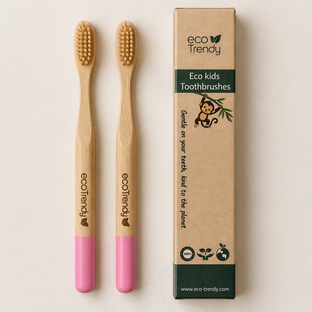 Girls Bamboo Toothbrushes (pack of 2 pcs)