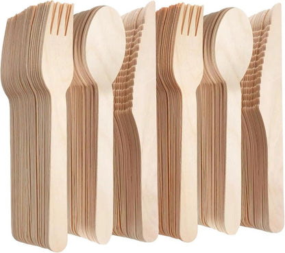 mixed wooden cutlery 100 pcs/pack