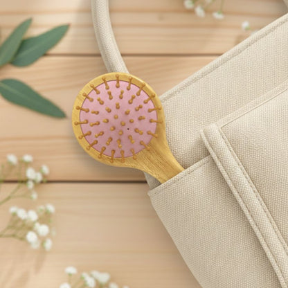 فرشاة شعر من الخيزران (بحجم حقيبة اليد)