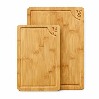 Bamboo cutting board set of 2 pcs