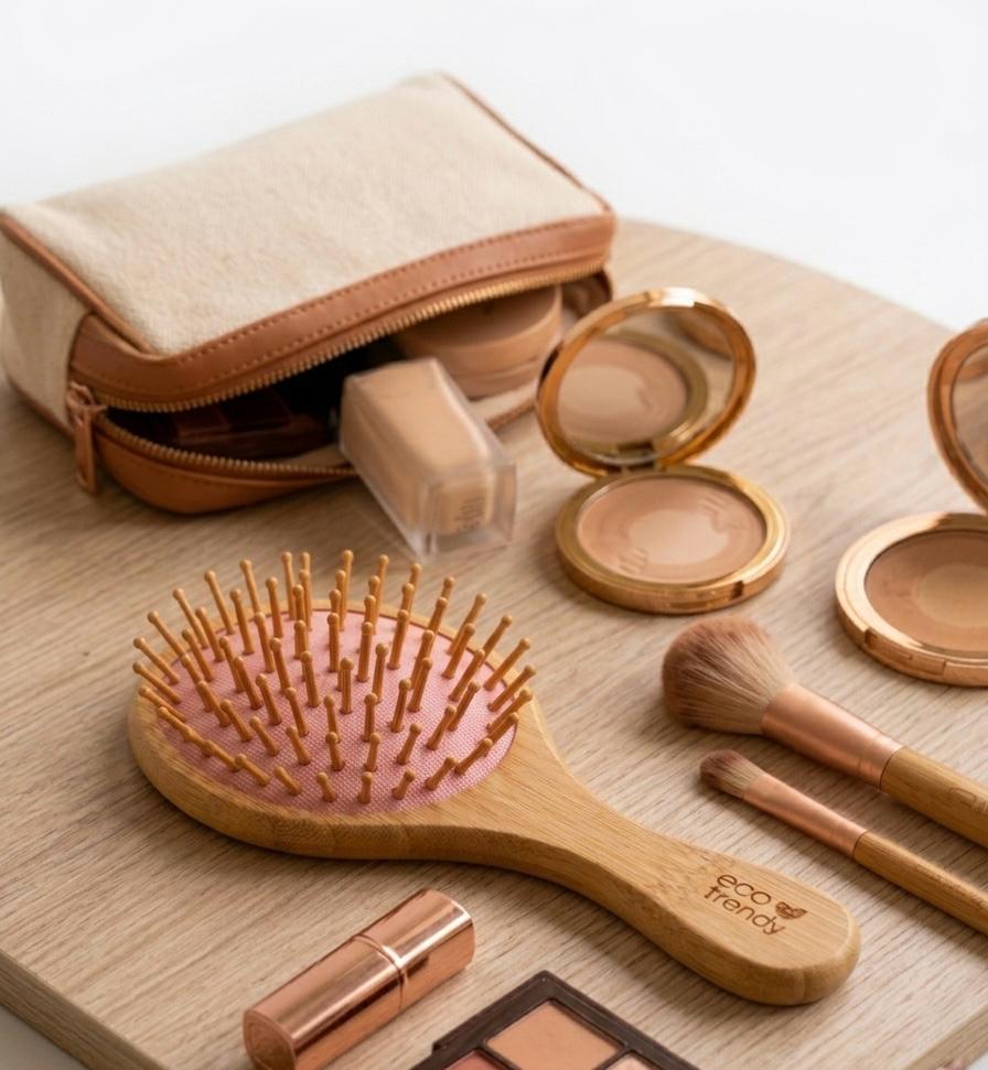 bamboo hair brush (handbag size)